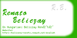 renato beliczay business card